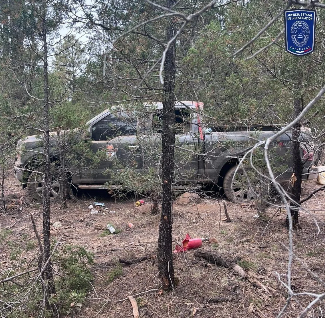 Aseguran tres vehículos robados, fusil y explosivos en Madera