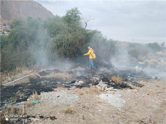 Sofocan incendio de pastizal en carretera Chihuahua–Aldama - imagen 2