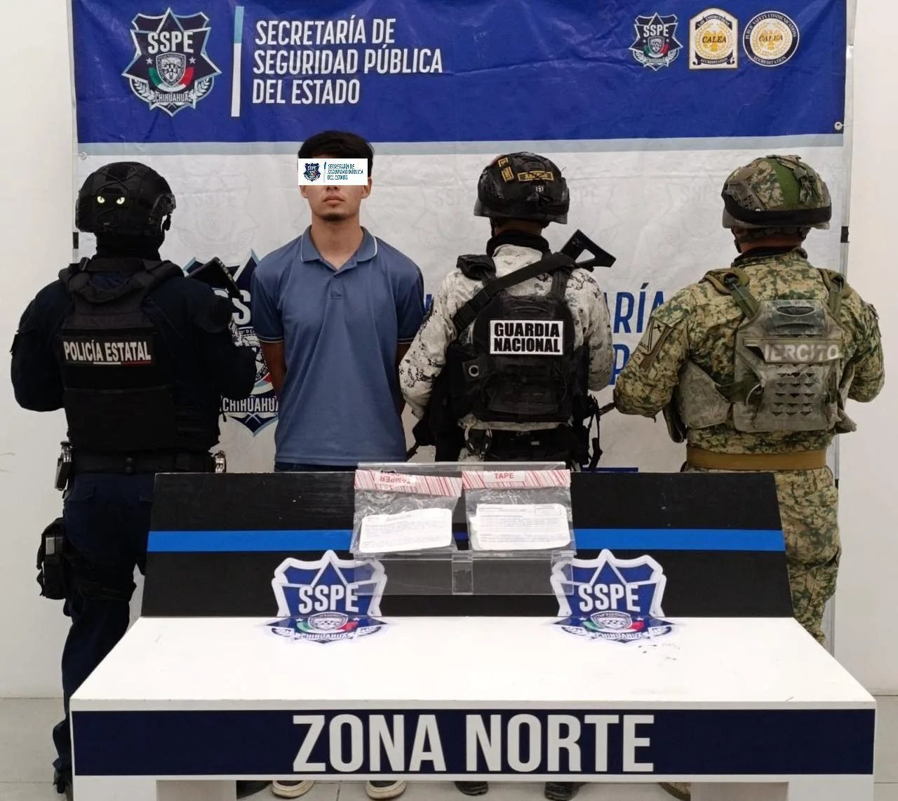 Detienen a joven de 19 años con heroína y cocaína en colonia Frontera de Ciudad Juárez