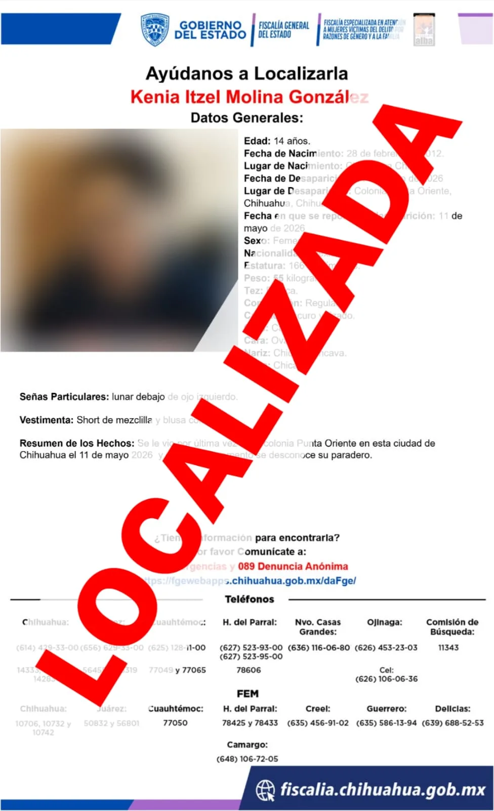 Fiscalía de Chihuahua localiza a seis personas reportadas como ausentes, todas sanas y salvas - imagen 4