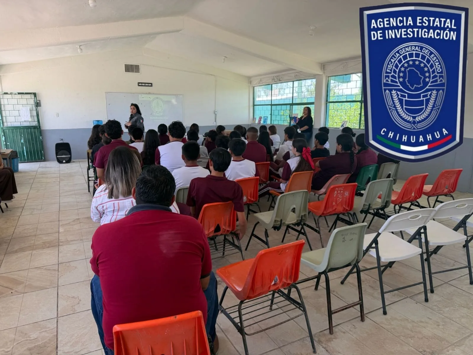 GOECHI lleva jornada de prevención del delito a secundaria de Villa López, Chihuahua