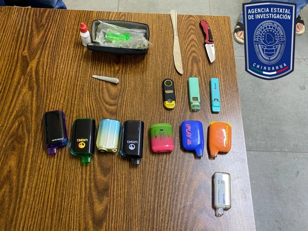 Operación Mochila en Bachilleres de Jiménez: aseguran vapeadores con wax y posible marihuana entre 256 alumnos - imagen 1