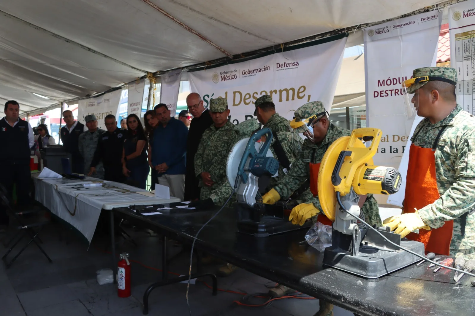 Seguridad en Juárez: apoyo municipal para traslado seguro de armas en programa de canje