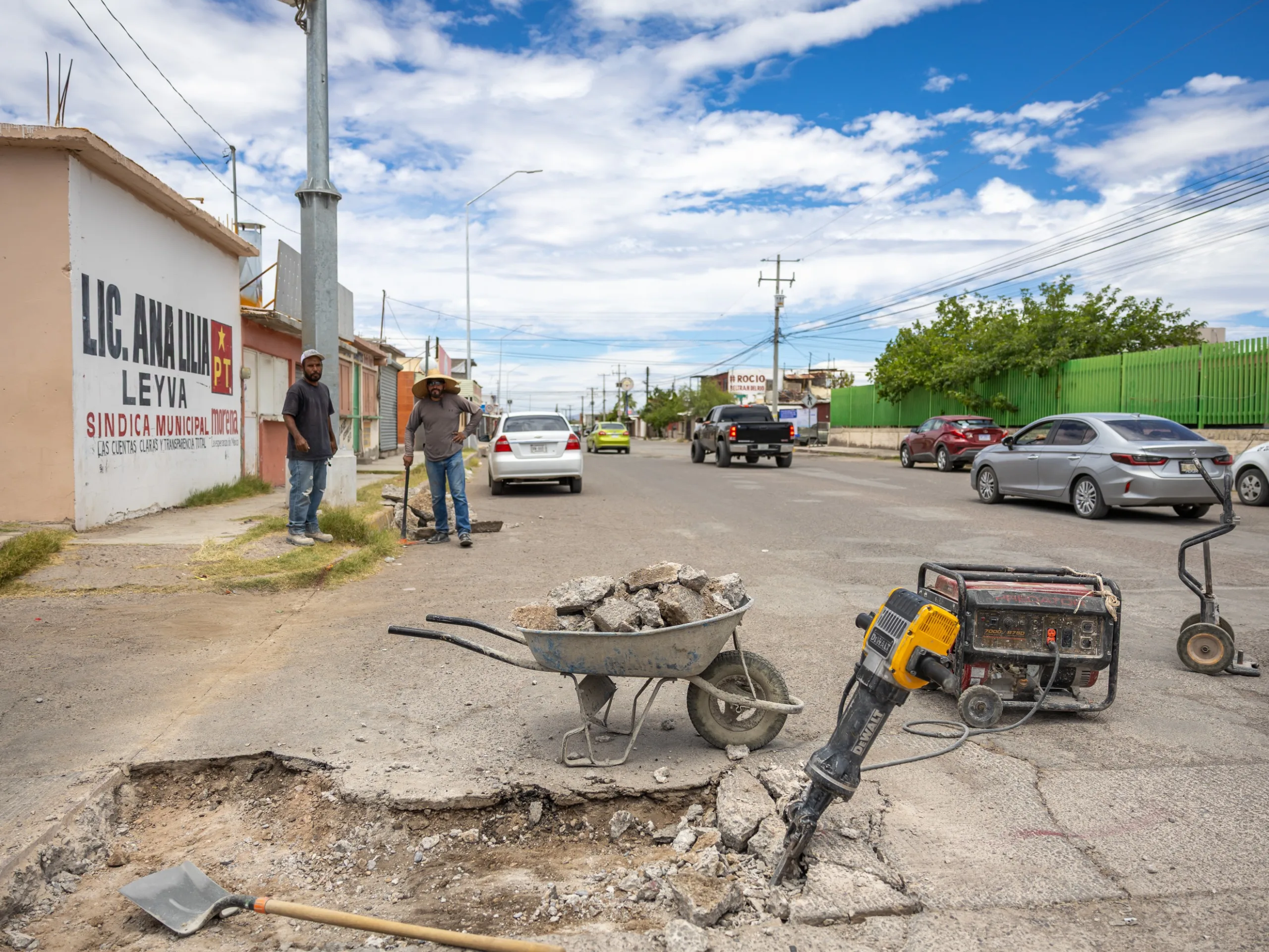 Inicia la pavimentación en la avenida Octava Sur de Delicias para mejorar la seguridad vial