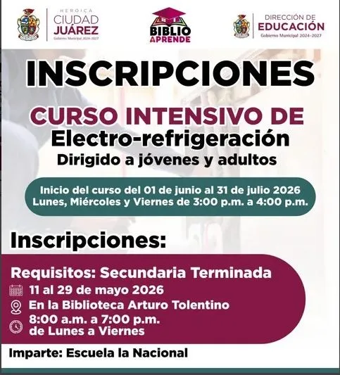Cursos gratuitos de refrigeración y mecánica de motos disponibles en Biblioteca Pública Municipal Arturo Tolentino - imagen 1