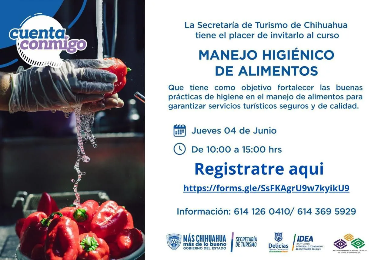 Delicias organiza taller de manejo higiénico de alimentos para fortalecer la seguridad alimentaria