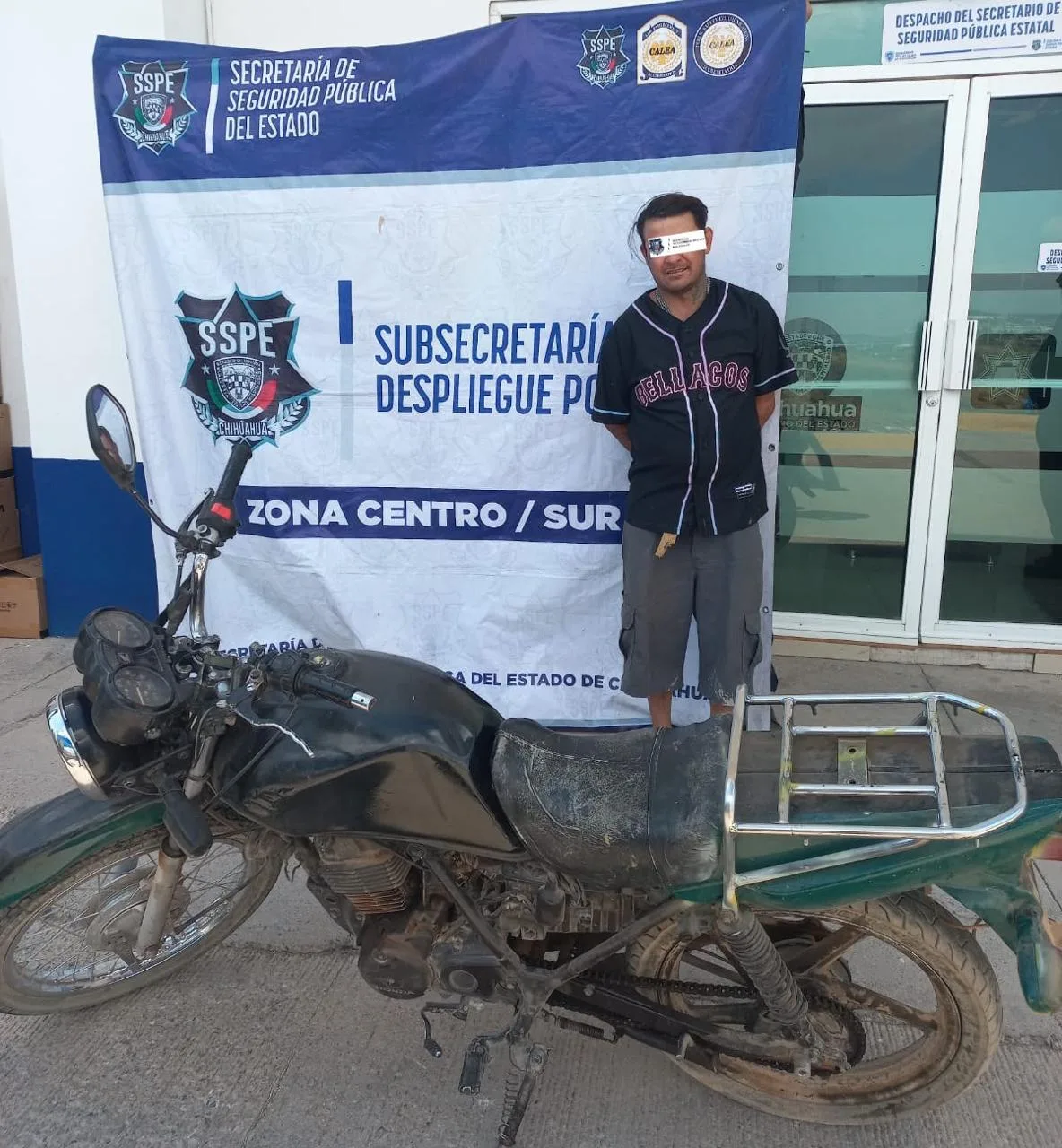 SSPE detiene a un hombre con presunta metanfetamina en Chihuahua capital