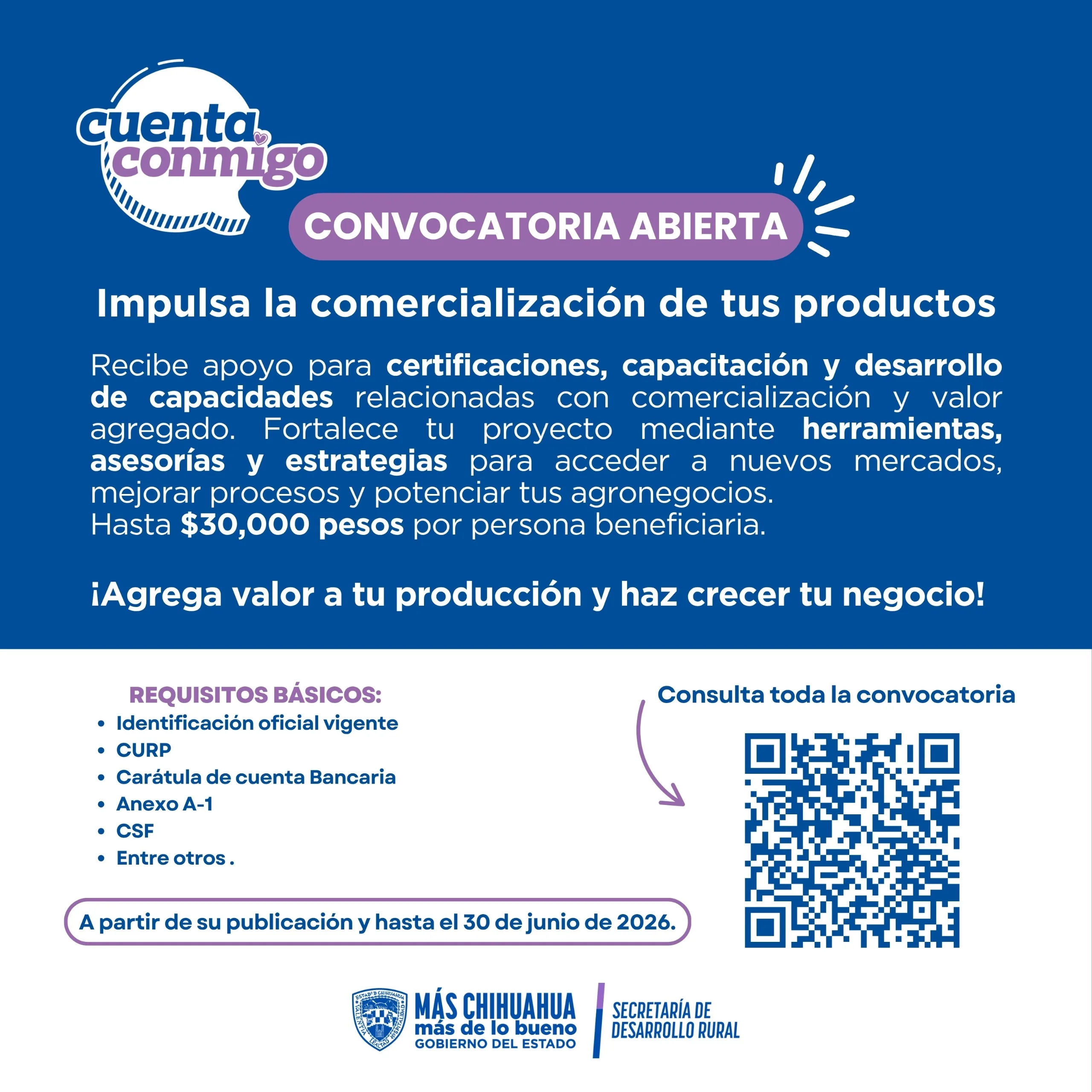 SDR ofrece apoyos de hasta 30 mil pesos para certificaciones y capacitación en Chihuahua - imagen 1