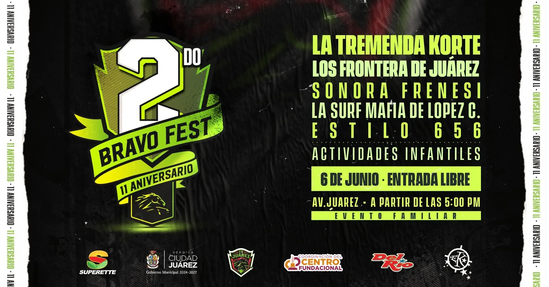 Bravo Fest celebra 11 años de FC Juárez con música y actividades en avenida Juárez