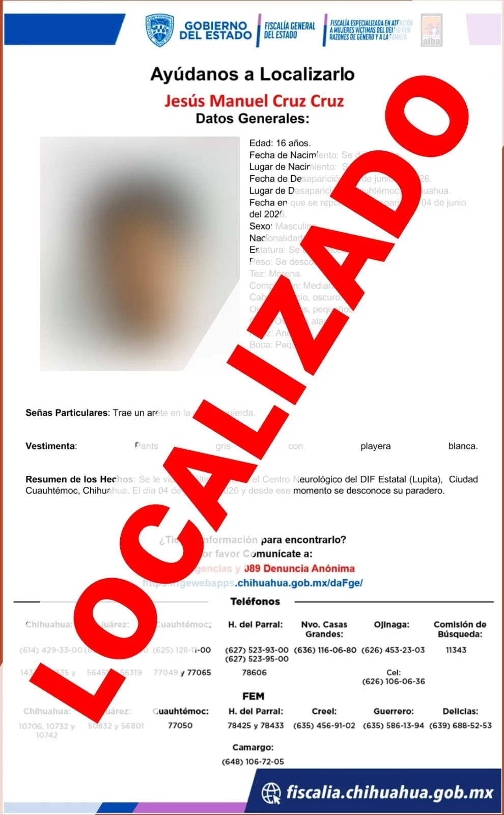 Localizan a dos de cuatro adolescentes reportados ausentes en Cuauhtémoc; siguen buscando a dos más - imagen 1
