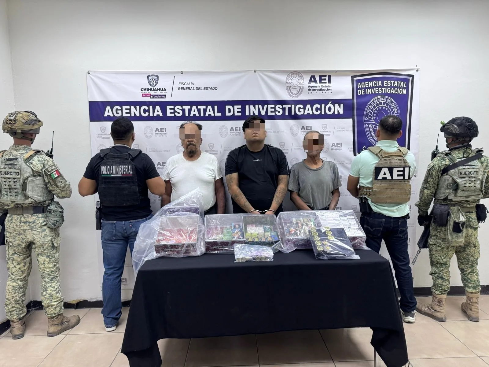 Aseguran más de 150 cigarros electrónicos con THC y detienen a tres hombres en Ciudad Juárez
