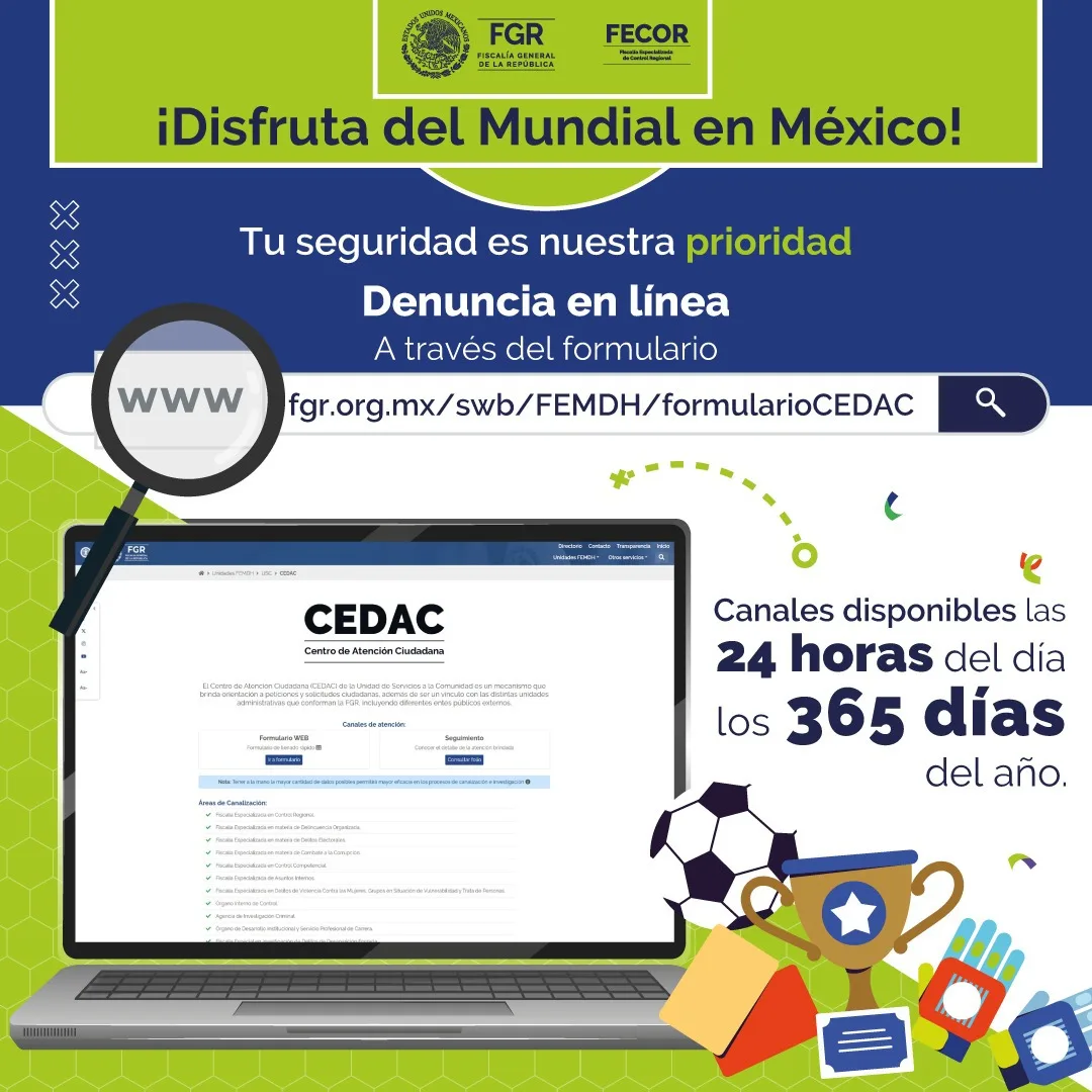 FGR lanza micrositio y estrategia de denuncia durante el Mundial 2026 en México - imagen 2