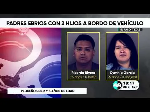 Detienen en El Paso a una pareja por conducir ebria con dos niños a bordo