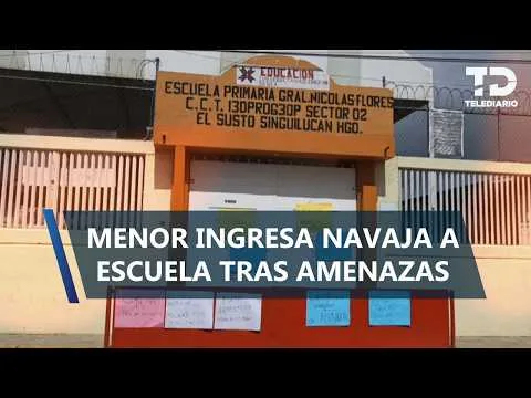 Padres protestan en Hidalgo tras hallazgo de navaja en escuela primaria