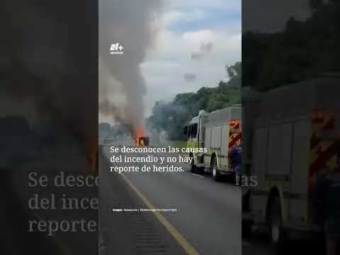 Incendio y explosión en Chattanooga: camión con fuegos artificiales se quema en autopista