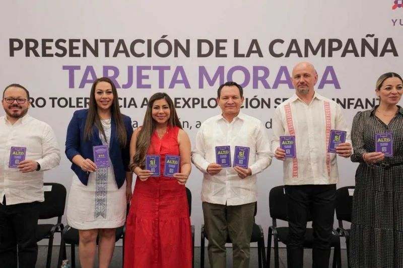 Yucatán lanza campaña 'Tarjeta Morada' para combatir la explotación sexual infantil - imagen 2