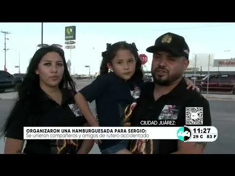 Organizan hamburguesada en Ciudad Juárez para apoyar a Sergio David Esparza Hernández