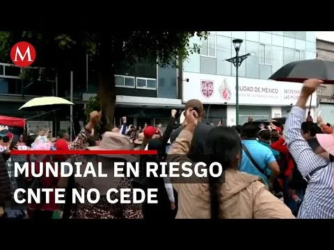CNTE bloquea medios en Ciudad de México a tres días del Mundial por demandas laborales