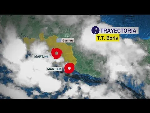 La tormenta Boris se debilita a depresión tropical tras tocar tierra en Guerrero