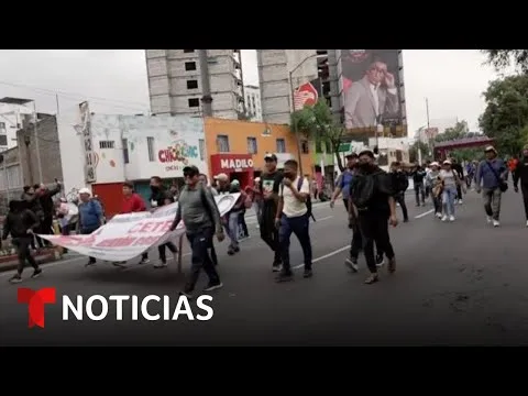 Maestros de la CNTE protestan en Ciudad de México antes del inicio del Mundial