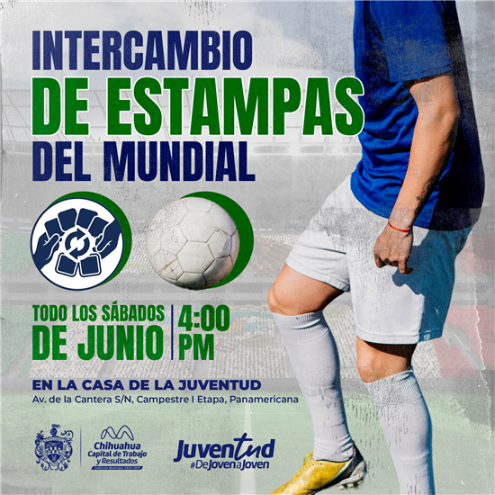Intercambio de estampas del Mundial en Casa de la Juventud de Chihuahua durante junio