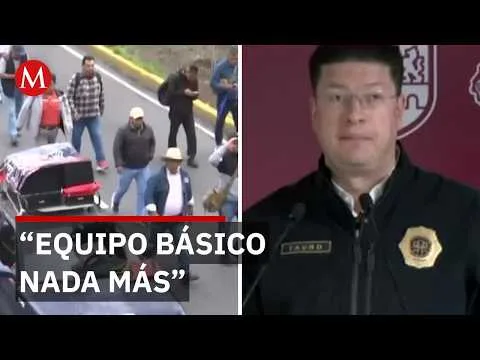 Secretario Vázquez confirma uso de protección básica por policías en manifestaciones de Ciudad de México