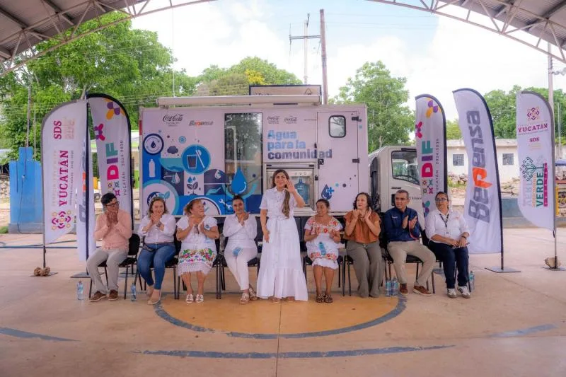 DIF Yucatán instala planta potabilizadora móvil para agua segura en Kunché - imagen 4