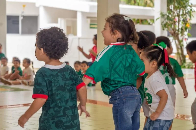 Niños de los Centros de Atención Infantil del Isstey participan en actividades deportivas por la Copa Mundial 2026