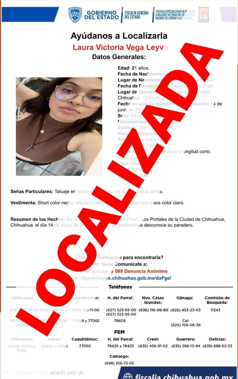 Localizan a cuatro mujeres con reporte de ausencia en la ciudad de Chihuahua; dos son menores de edad