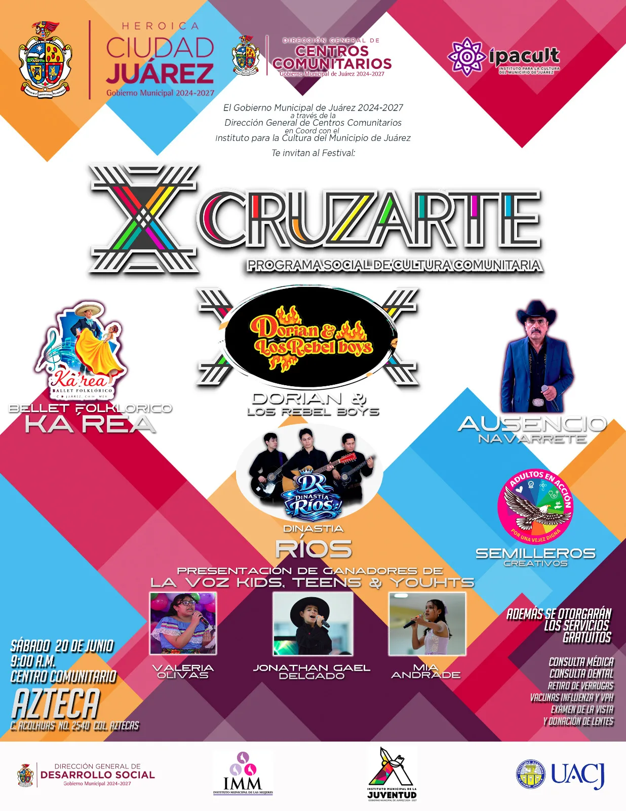 Festival CruzArte en Juárez ofrece música, danza y servicios gratuitos este 20 de junio