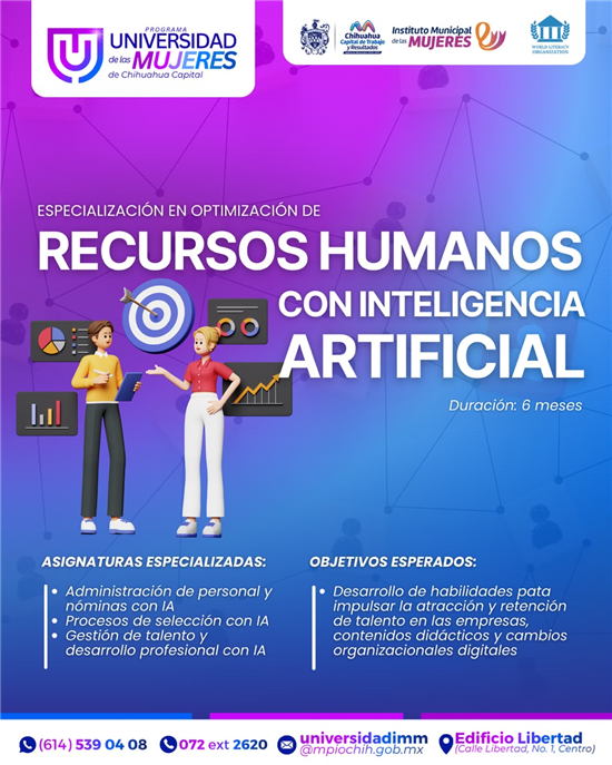 Especialización en Inteligencia Artificial para Recursos Humanos en Universidad de las Mujeres en Chihuahua