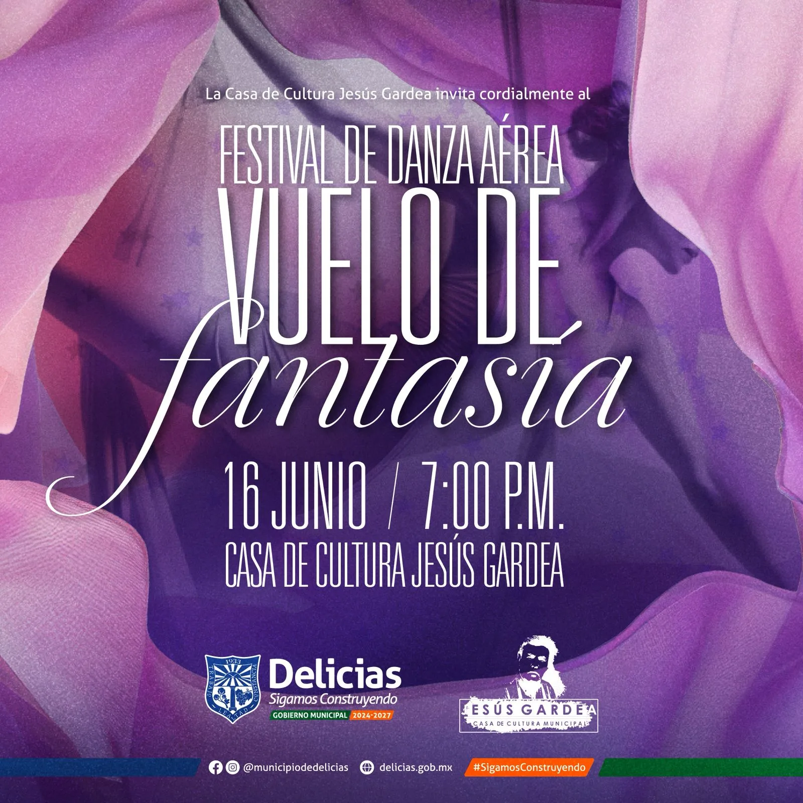 Festival de Danza Aérea 'Vuelo de Fantasía' en Casa de Cultura de Delicias