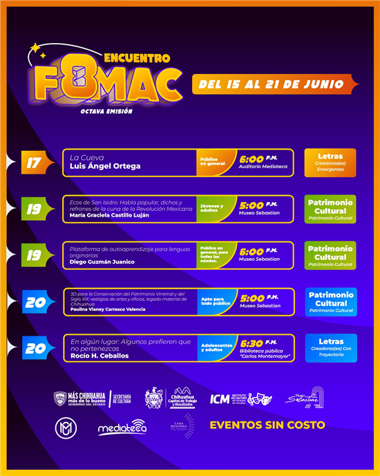 Arranca la primera semana del Encuentro FOMAC 8 con presentaciones gratuitas en Chihuahua